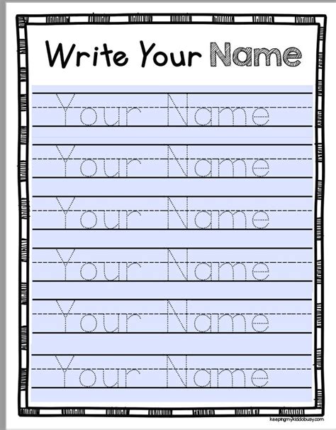 Learn To Write Name Printables