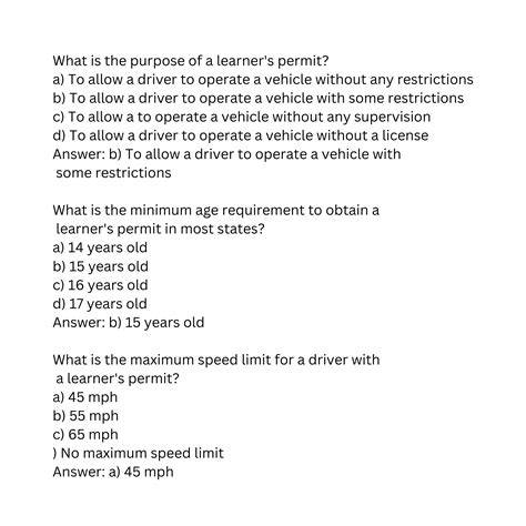 Learner's Permit Practice Test Made Simple