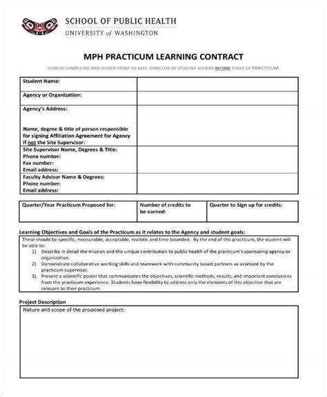 Learning Contract Template