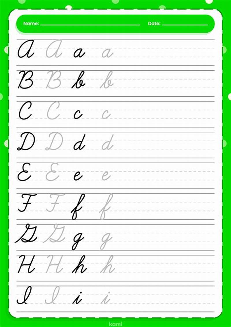 Learning Cursive Printables