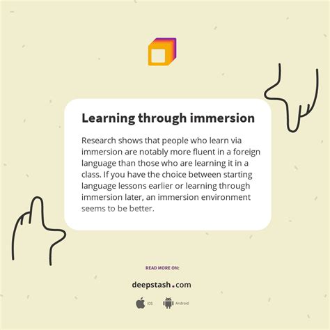 Learning Through Immersion
