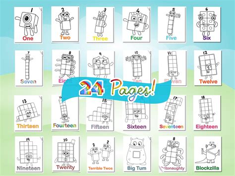 Learning Through Play with a Numberblocks Coloring Book