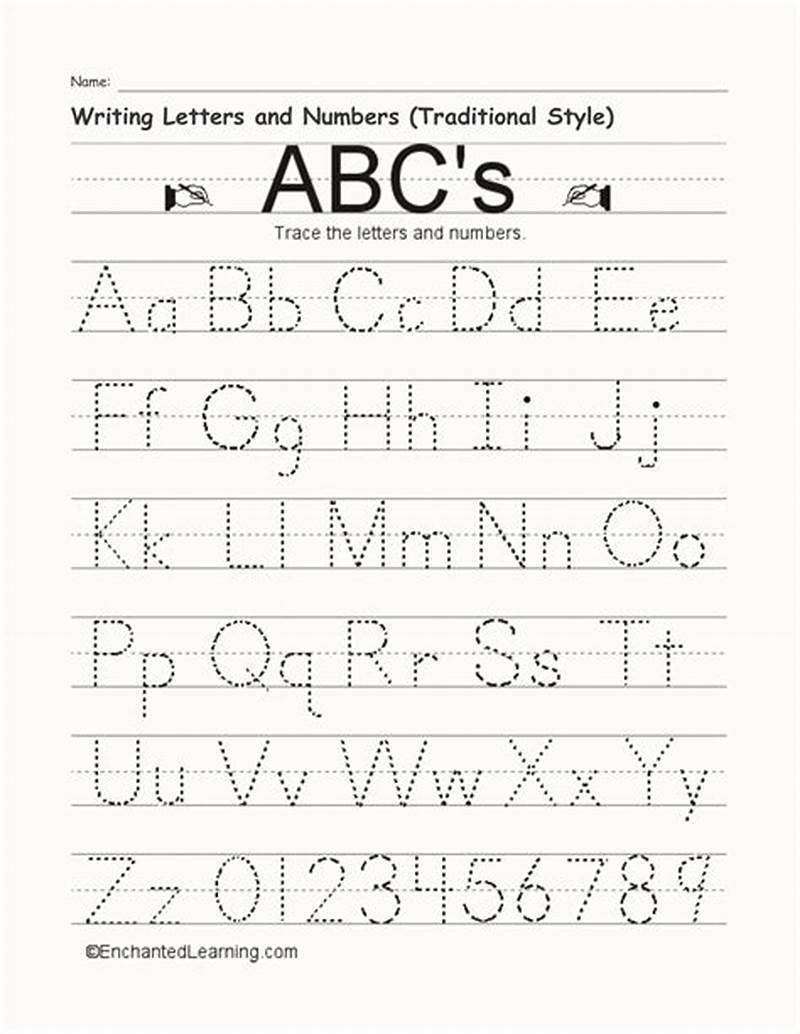 Learning To Write Letters And Numbers Printable