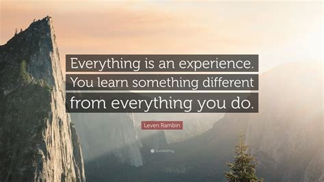 Learning from the Experience