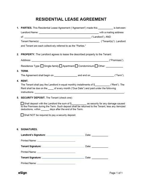 Lease Agreement PDF Template