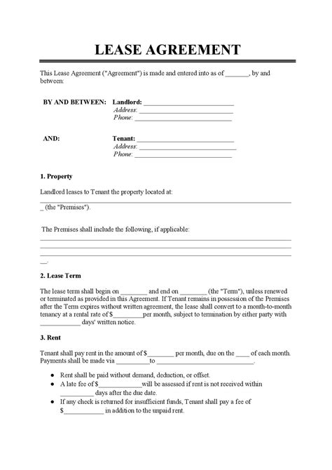 12+ Lease Agreement Templates Free Word, Excel & PDF Formats, Samples