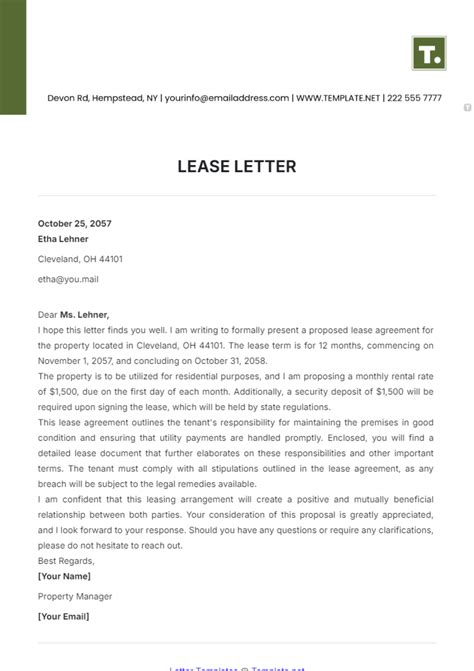 Leasing Email Templates