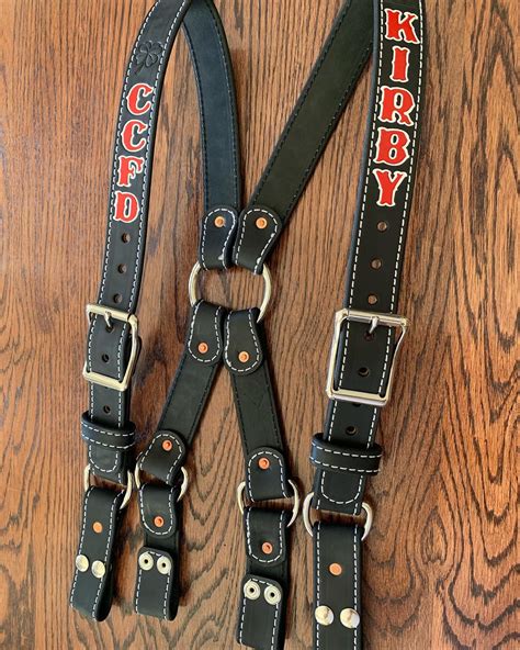 Leather Firefighter Suspenders