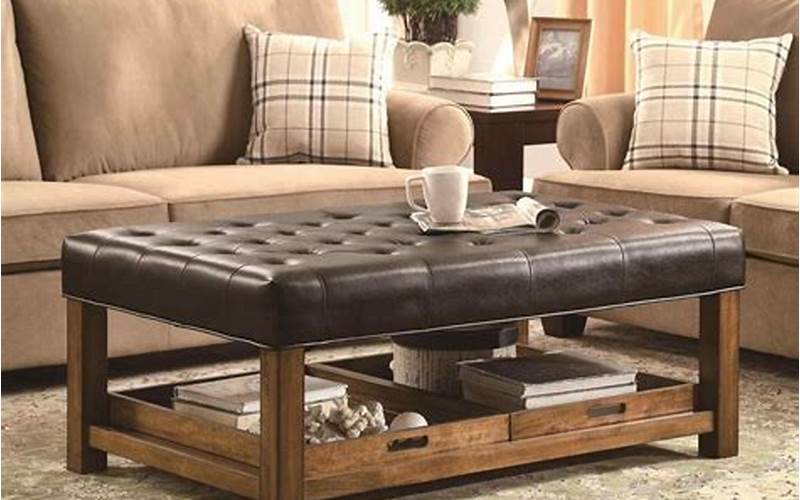 Leather Ottoman Table