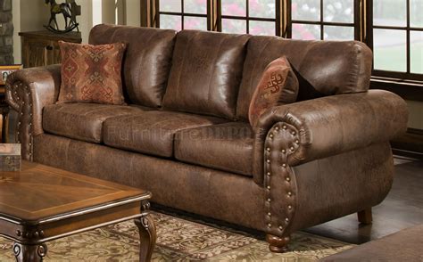 Leather And Microfiber Couch