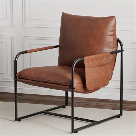 Leather Chair With Metal Frame