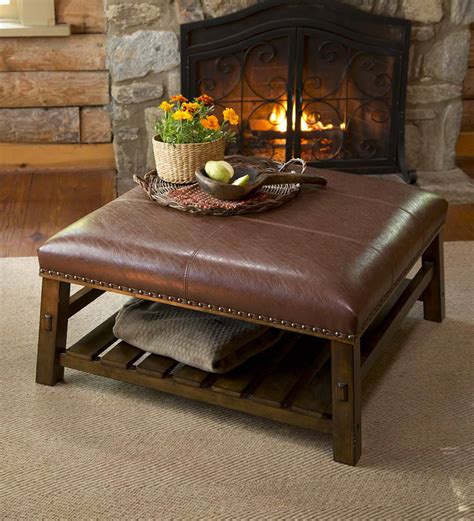 Unique and Creative! Tufted Leather Ottoman Coffee Table HomesFeed