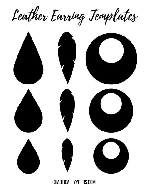 Download Leather Earrings Printable