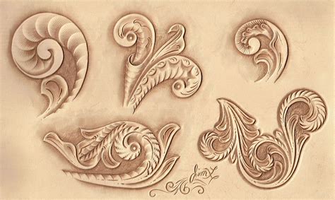 Leather Scroll Patterns