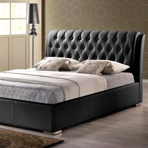 Leather Upholstered Queen Bed