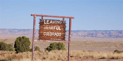 Leaving Colorful Colorado Sign