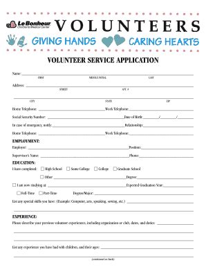 Lebonheur Volunteer Program