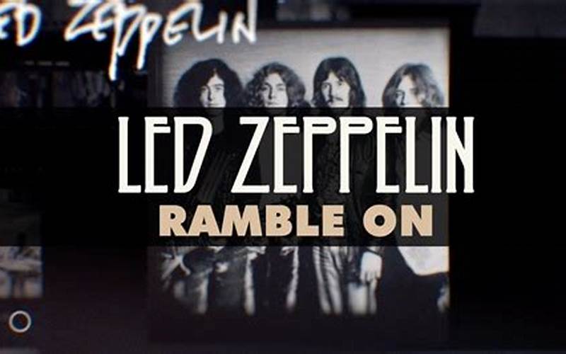 Led Zeppelin Ramble On Album Cover