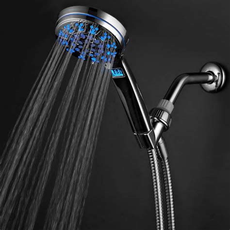 LED Light 16 inch Faucet Head Rainfall Shower Head Bathroom Square Top Sprayer Oil Rubbed Bronze