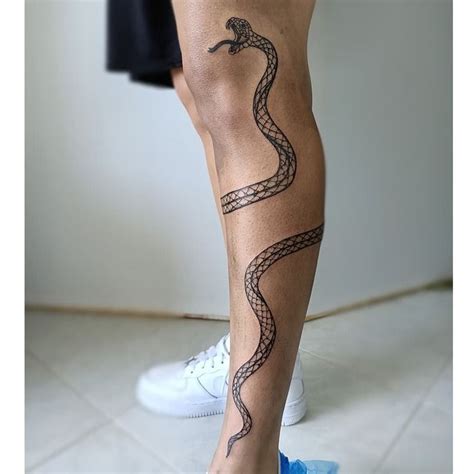Leg Snake Tattoos