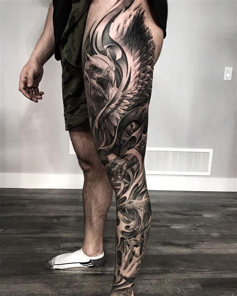 22 Awesome Leg Sleeve Tattoos DesignBump