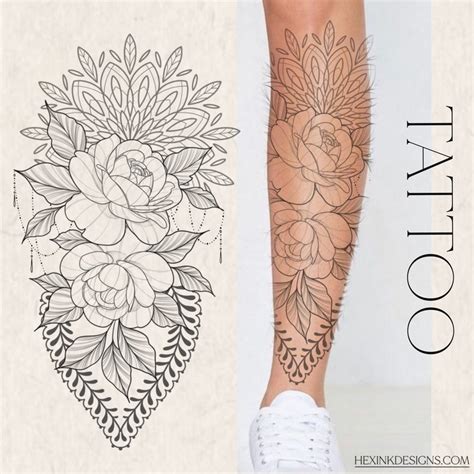 Leg Tattoo Stencils