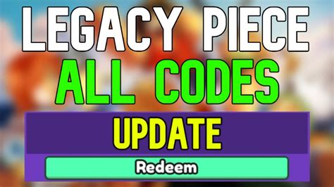 Legacy Piece Codes - Roblox