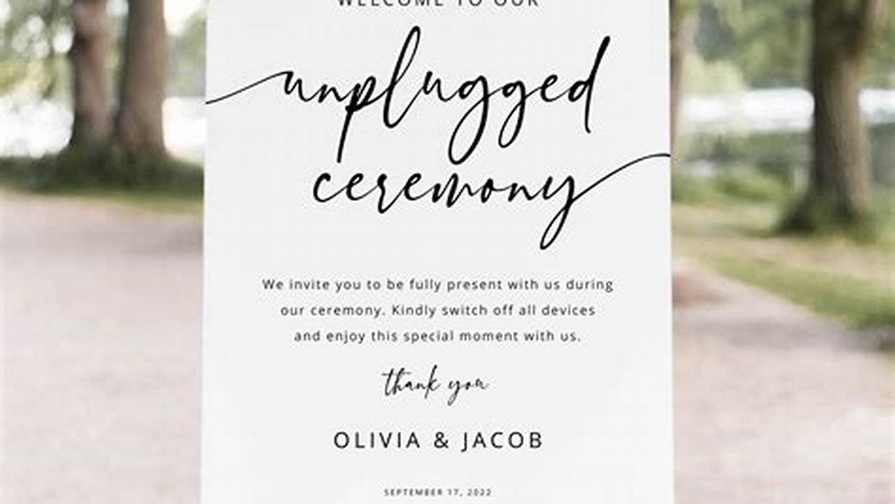 Legal, Wedding Ceremony Sign