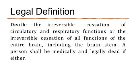 Exploring the Boundaries of Life: Unveiling The Legal Definition Of Death