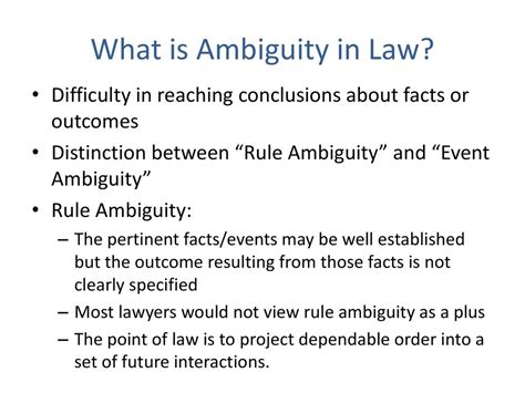Legal ambiguity