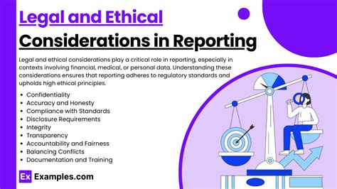 Legal and Reporting Considerations