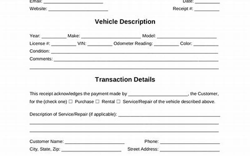 Legality And Validity Of Sell Car Receipt