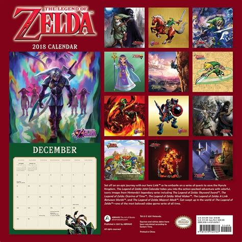Legend Of Zelda Calendar