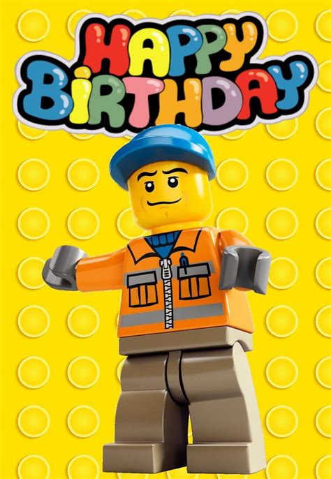 Lego Printable Birthday Card