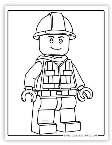 Lego Construction Worker Coloring Pages
