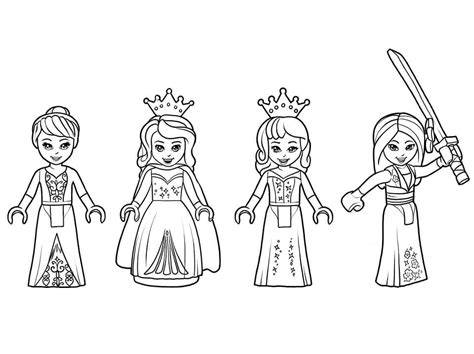 Lego Princess Coloring Page