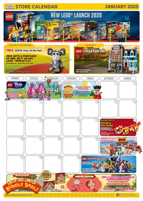 LEGO Certified Stores (Bricks World) June 2020 Store Calendar