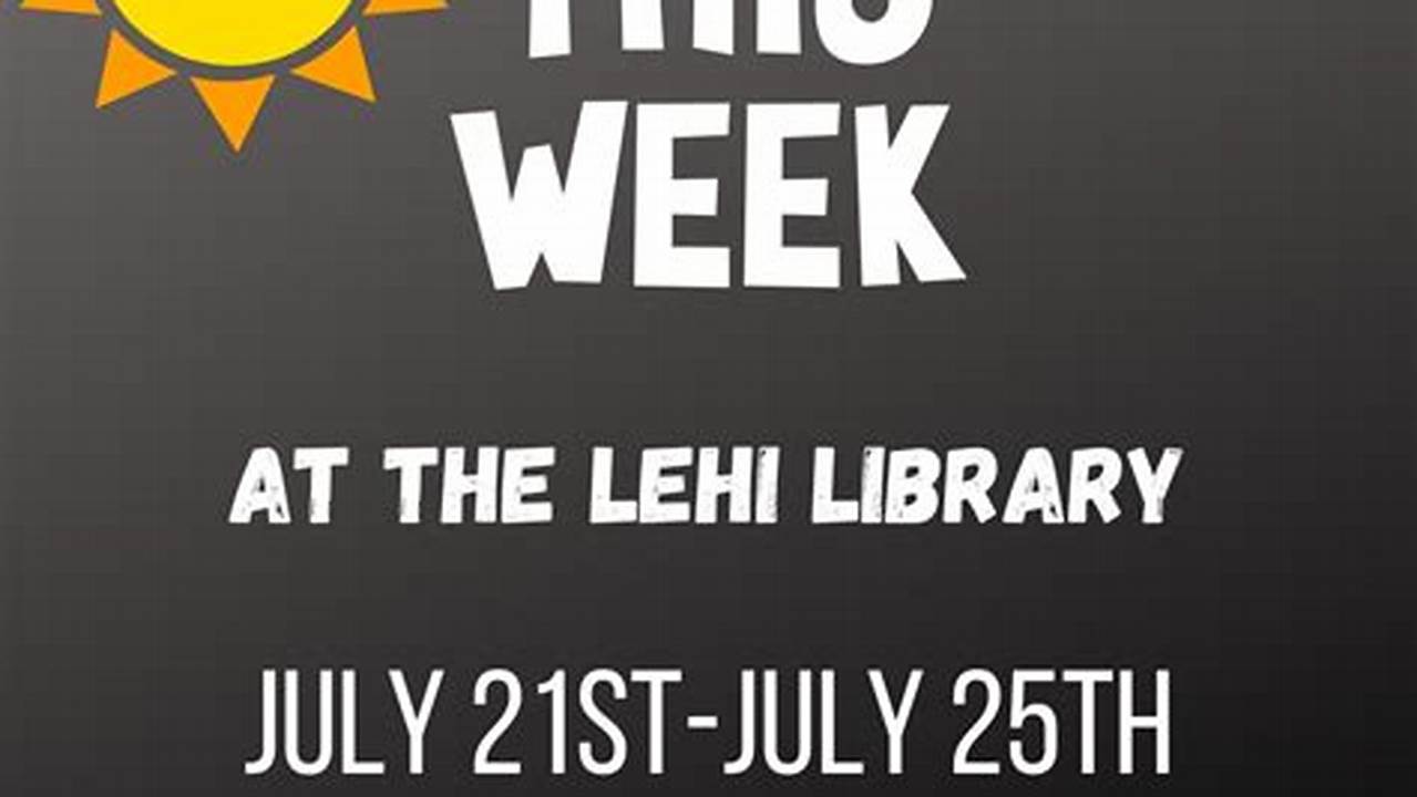 Lehi Library Calendar