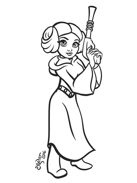 Leia Coloring Pages