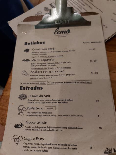 Lemo Restaurant Menu