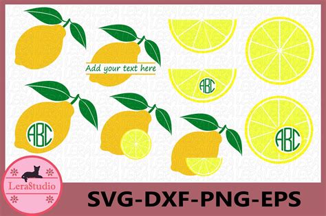 Download Lemon Monogram Cut Files