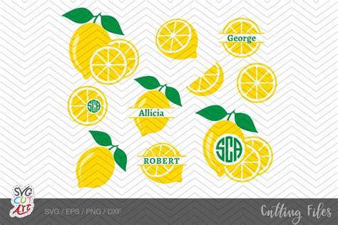 Download Lemon Monogram Files for Cricut