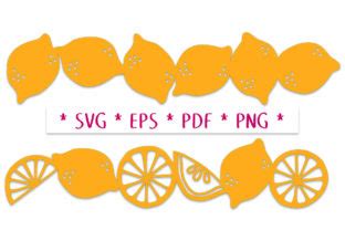 Download Lemon Repeating Borders SVG Cut File Silhouette