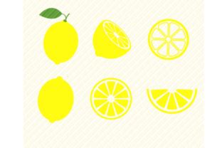 Download Lemons Fruit Slice Bundle Graphic Files For Crafts