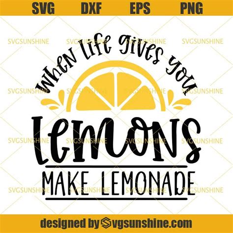 Download Lemons and Lemonade SVG Cut File Files DXF Files