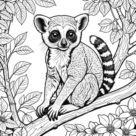 Lemur Coloring Page
