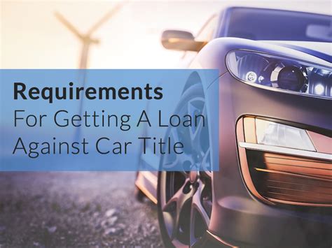 Lending Against Vehicle Title