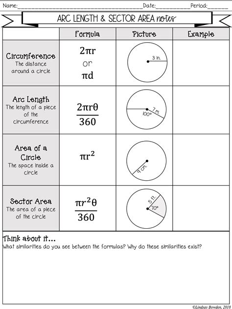 Length Of Arc Worksheet