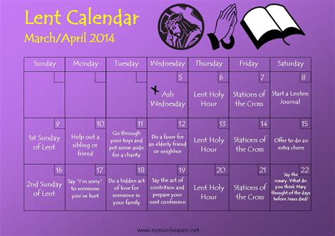 Lent 2024 Calendar