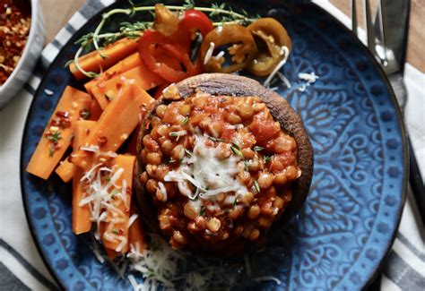 Lentil-Stuffed Mushrooms